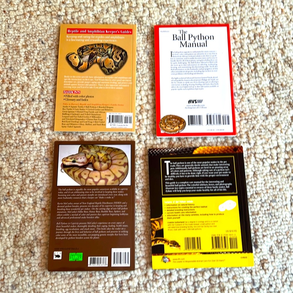 Set of 4 Ball Python Informational Care Booklets - Picture 2 of 6